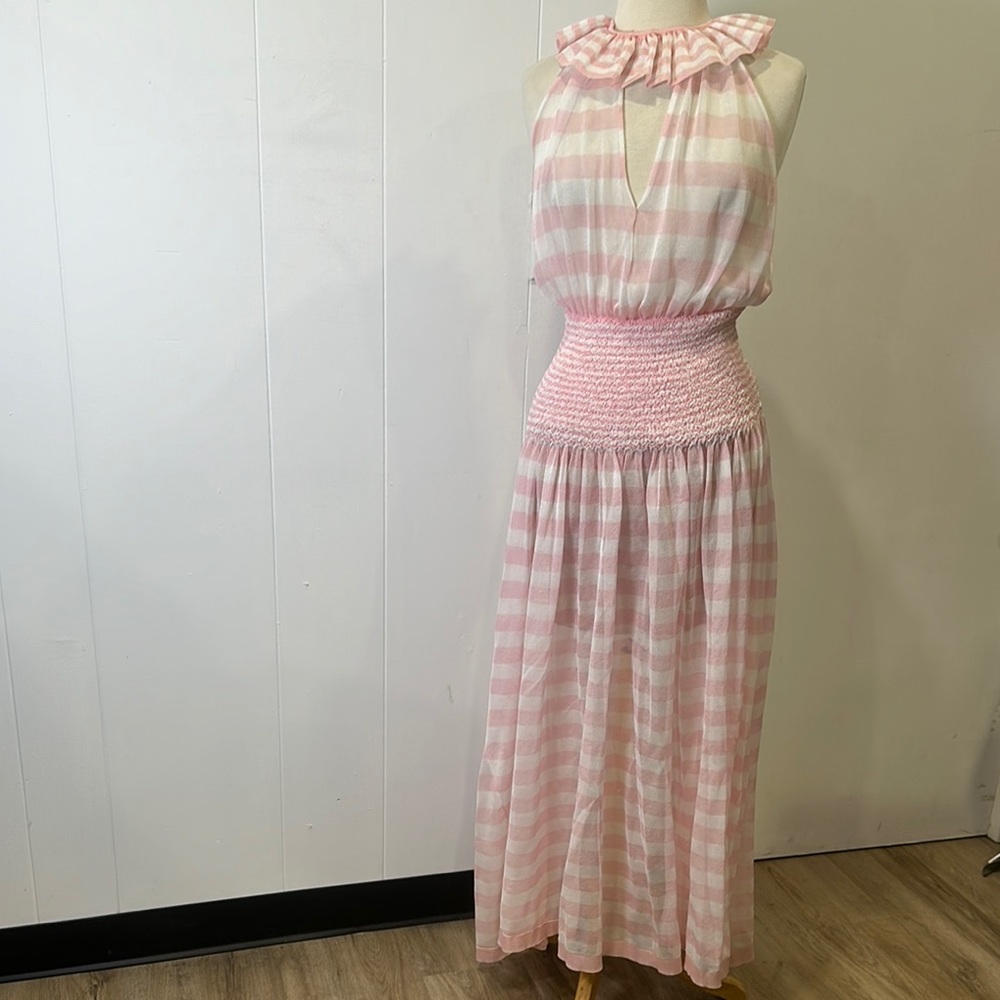 CHANEL maxi dress Pink and White Striped size 36
Light weight